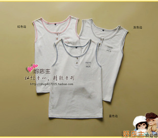 实用 OL百搭背心 日单trois.la.pai 做工好 ag745 100%棉