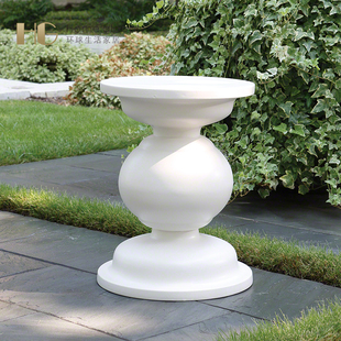 设计师样板间样板间创意轻奢头像雕塑茶角几沙发边几边桌 环球软装