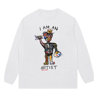 T恤卫衣男女tee 宽松圆领百搭长短袖 我是艺术家 趣味重磅纯棉美式