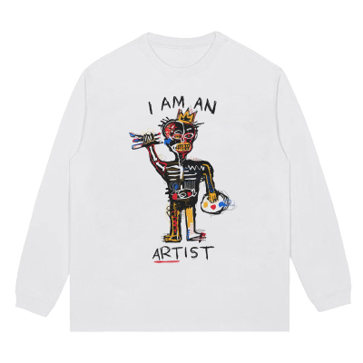 我是艺术家 趣味重磅纯棉美式宽松圆领百搭长短袖T恤卫衣男女tee