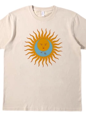 King Crimson艺术摇滚乐队复古vintage男女情侣短袖t宽松纯棉T恤