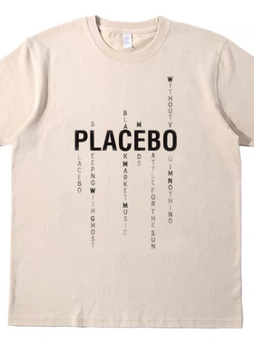 Placebo英伦摇滚乐队音乐节短袖bf男女情侣T恤纯棉tee原创tshirt