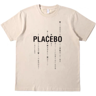 Placebo英伦摇滚乐队音乐节短袖bf男女情侣T恤纯棉tee原创tshirt