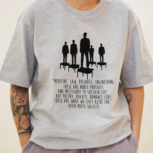 死亡诗社Dead Poets Society电影T恤vintage男女宽松纯棉短袖tee