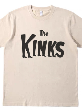 奇想乐队the kinks音乐节周边复古短袖男女情侣T恤纯棉tee tshirt
