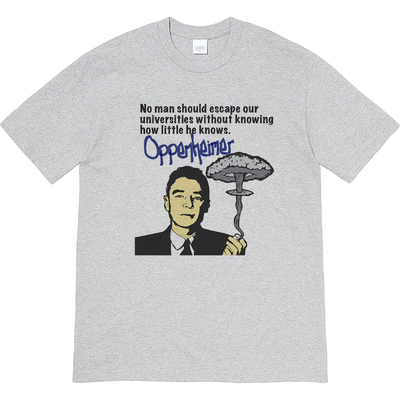 奥本海默Oppenheimer电影印花T恤复古vintage男女宽松纯棉短袖tee