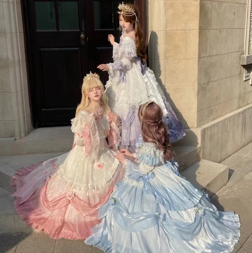 【全款预约】喵果森森原创#塔娜庄园#复古连衣裙古典裙