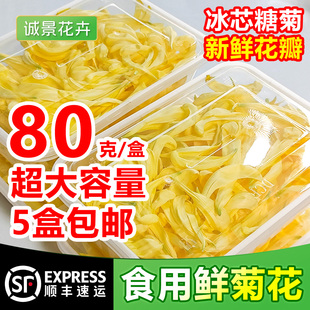 新鲜可食用菊花瓣体验装冰芯糖菊糖芯甜菊花蔬菜生吃凉拌沙拉食材