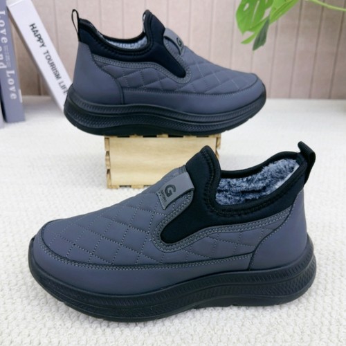 老北京棉鞋冬季新款一脚蹬男士休闲棉鞋中年爸爸鞋软底防滑工作鞋