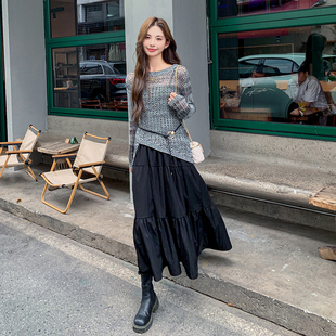 P140 2026春季 8831 毛衣外套连衣裙气质两件套女裙2C233 K199 新款