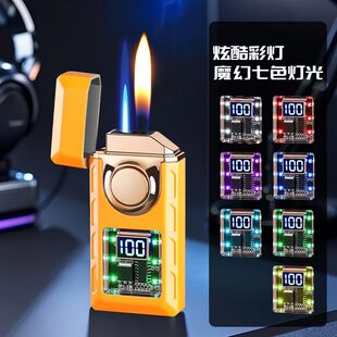 充电充气打火机直冲双火切换创意定制刻字礼物男 正品 智能声控