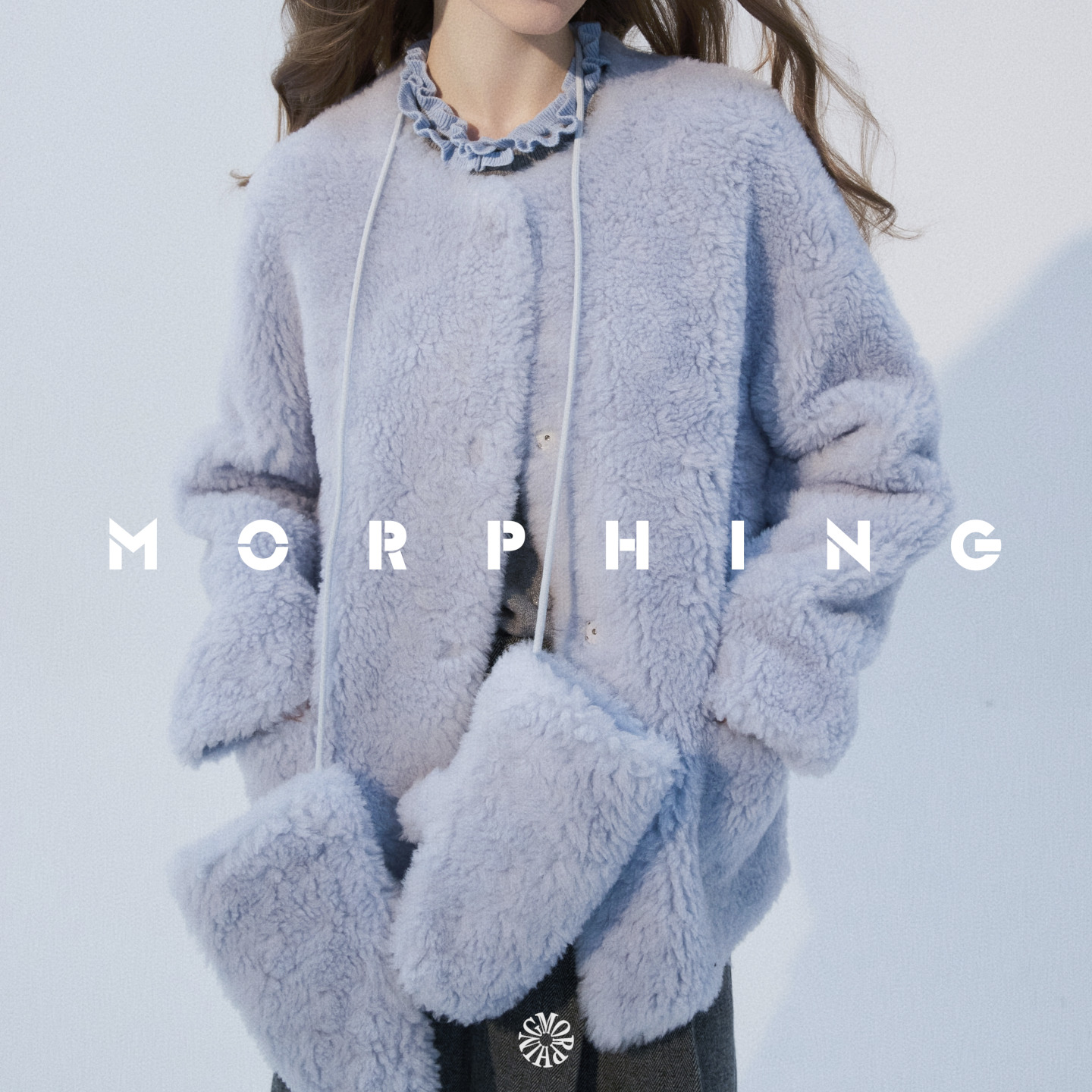 茉斐MORPHING冬季绵羊毛仿皮复合初剪羊羔毛V领显瘦中长款外套女