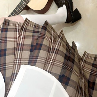 【小棕】jk制服女同款小棕同格裙子格棕树学院百褶裙显瘦网红套装