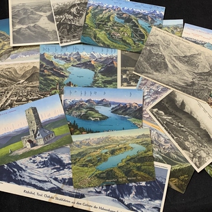 奥地利 山川 湖泊 原版 瑞士 地图测绘 老明信片 欧洲早期