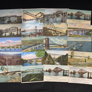 桥梁专题 1940年 1900 珍藏老明信片 欧洲