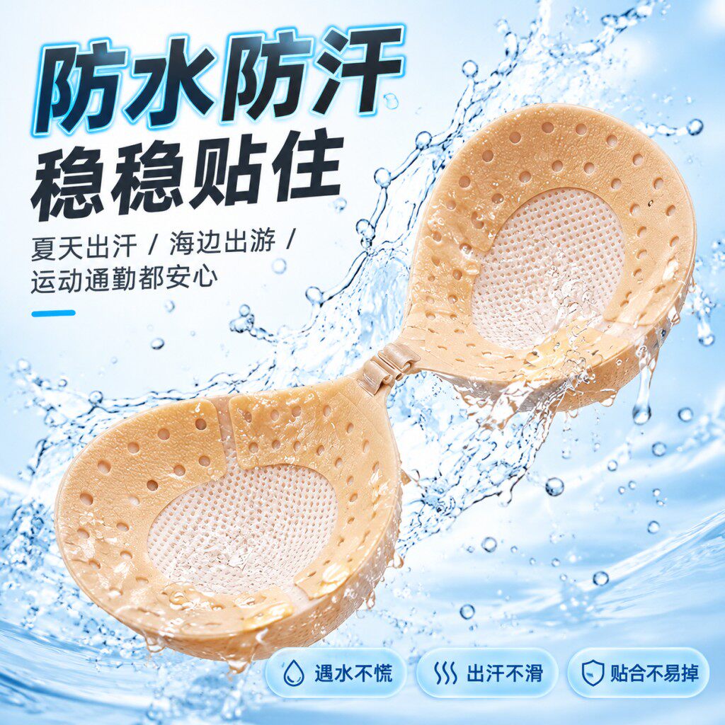 5CM3CM加厚聚拢圆杯胸贴小胸上托显大网孔透气轻薄婚纱乳贴夏季