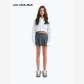 设计师ANN ANDELMAN高腰半身裙A字 迷你百褶裙短裙