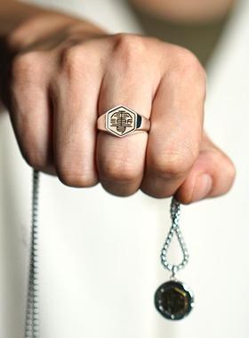 雨渐耳紫微印章男士手工小众小众个性民族风可调节