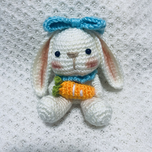 CRAFTHOLIC成品复古垂耳兔子毛线手工编织可爱挂件钥匙扣包挂