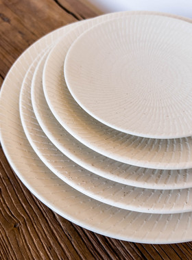 陆升Luzerne都市ASKA系列秋田6/7.5/8/9/10.75英寸平盘西餐牛排盘