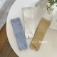 简约韩版 ins风抽条分趾袜tabi二趾袜纯色基础款 百搭中筒女袜棉
