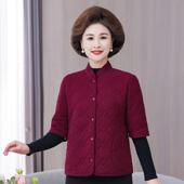 轻薄纯色胖奶奶内胆老太太衣服坎肩奶奶装 立领时尚 马甲洋气短袖
