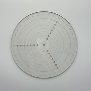 车旋定心尺车床木工具车碗车圆木量尺找中心圆规手工画圆尺子星盘