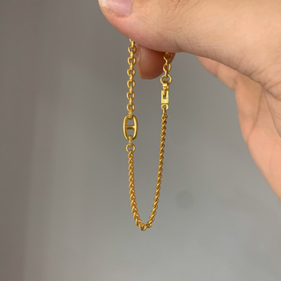 不掉色钛钢猪鼻子手链女生轻奢小众精致手串高级感高颜值气质手饰