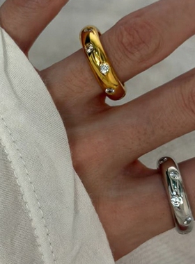 金色亮面戒指女2026新款气质百搭