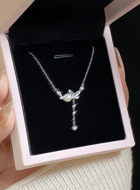 蝴蝶流苏吊坠项链女2026年新款