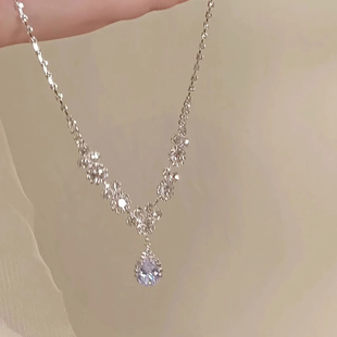 高级感锁骨链轻奢小众颈链 爆款 925纯银在逃公主项链女款 2024新款