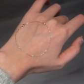 爆闪极细仿马眼钻手链女生款 轻奢小众精致高级感手串时尚 百搭手饰