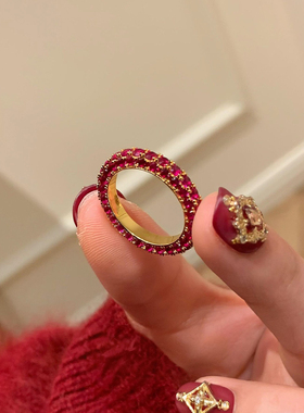 红色戒指女马年本命年秋冬指环