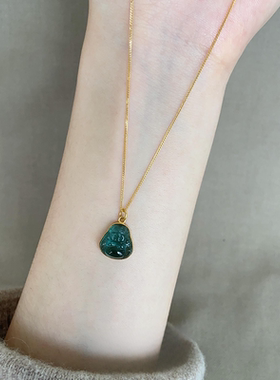 新中式佛公吊坠项链轻奢小众设计