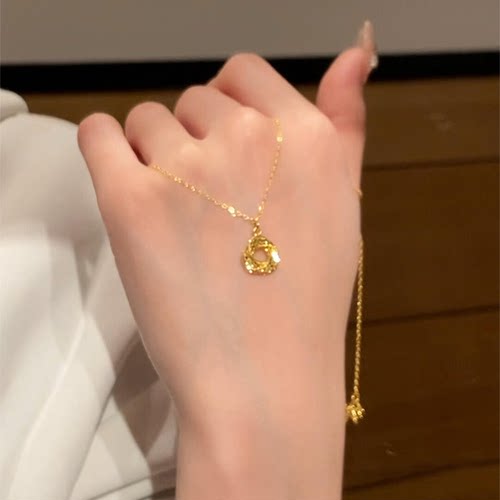 S925纯银碎碎冰莫比乌斯环项链