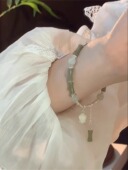 925纯银新中式 国风竹节手链女串珠和田玉手镯复古铃兰花手饰手环