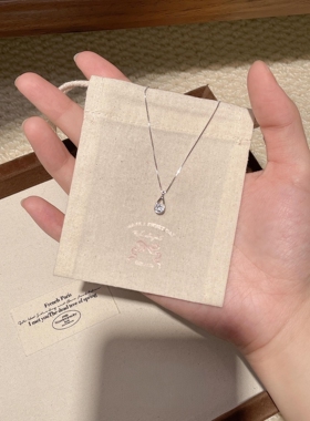 银色水滴项链女配饰时尚精致颈链