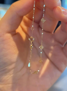 金色小方块手链女手饰