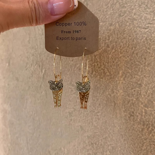 vintager中古古埃及金色猫咪耳圈