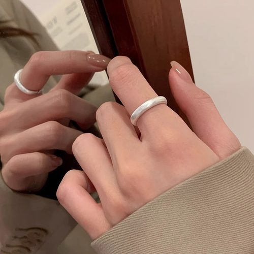 S925纯银素圈戒指~秋冬高级感