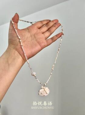 小清新串珠仿珍珠项链女夏日颈链