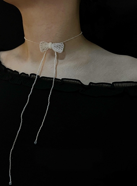 蝴蝶结项链女2026新款高级感轻奢