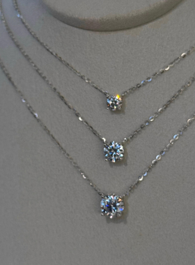 赵露思同款鼻屎钻项链女纯银