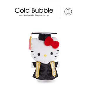 美国hellokitty正版2026黄学士服毕业凯蒂猫kt猫公仔玩偶毛绒玩具