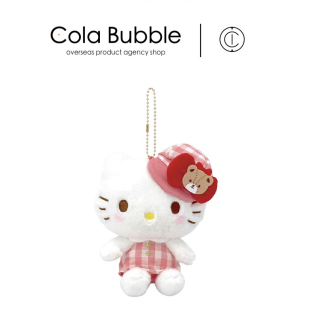 方格子凯蒂猫哈喽kt猫公仔玩偶毛绒包挂件挂饰 日本hellokitty正版