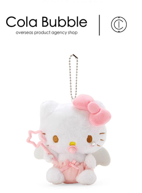 日本hellokitty正版天使凯蒂猫哈喽kt猫公仔玩偶毛绒包包挂件挂饰