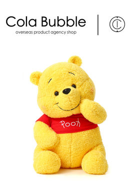 日本东京迪士尼正版歪头维尼熊噗噗小熊维尼公仔玩偶毛绒玩具