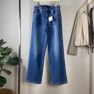 吹爆这条牛仔裤！Bc窄版直筒长裤子水洗蓝色经典显瘦显腿长百搭