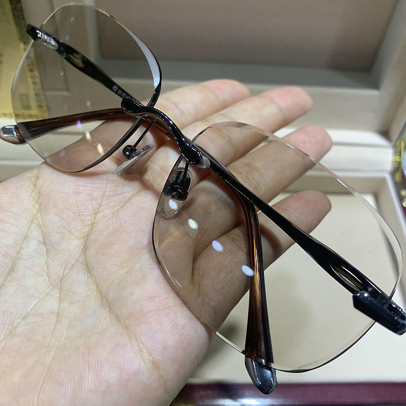 高级纯天然水晶眼镜男太阳镜水晶石东海真石头镜原石平光高档正品