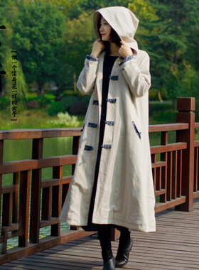 原创秋冬季巫师服中长款显瘦外套